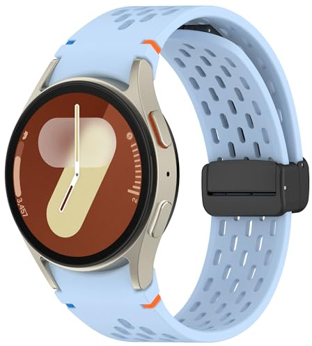 Armband für Samsung Galaxy Watch 7/6/5/4/FE Armband 40mm 44mm/Galaxy Watch 6 Classic 47mm 43mm/Watch 4 Classic 46mm 42mm/Watch 5 Pro 45mm Magnetisch Armbänder No Gap Ersatzarmband