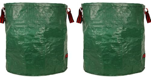 Toguma 2Pcs Reusable Yard Waste Bags Collapsible Trash Can Outdoor Garbage Can Yard Leaf Waste Bag Leaf Collector Garden Bag Yard Waste Bin for Leaves (Black Green)