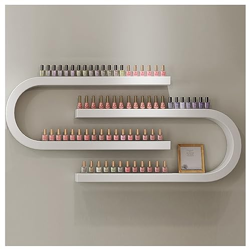 Estante de exhibición de cosméticos en Forma de U, Estante de Almacenamiento de Esmalte de uñas de Metal, Estante de Pared Multifuncional para almacenar cosméticos, perfumes y aceites esenci