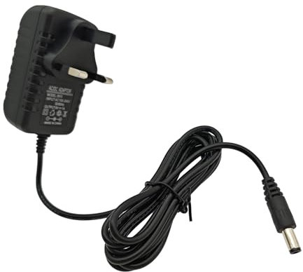 JZK 9V 1A DC Power Adapter for RockJam Keyboard, Guitar Pedal & Reebok Exercise Bike, Compatible with RJ-661, RJ-761, RJ-654, GB50, GB40s, 9V 1A Power Supply Adpator and Cable, 5.5x2.5mm Connector