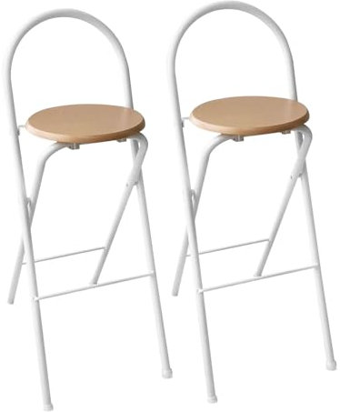 Sgabello Pieghevole Portatile Set Di 2 Sgabello Da Bar Pieghevole Con Schienale Sgabelli Alti Bar Altezza Del Sedile 60/65cm Sgabelli Cucina Moderni Sgabello Sedia Per Ufficio Pub Sala Giochi(65cm)