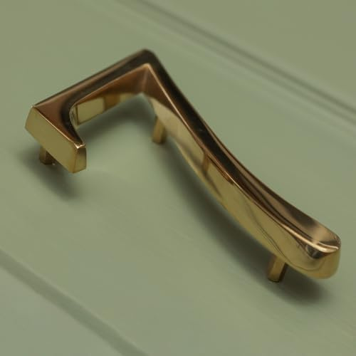 Numero civico Floatinig in ottone lucido, 12,7 cm, moderno, per porta con numeri di targa | Numeri per indirizzi stradali