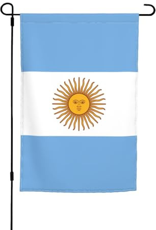 Bandera argentina con varias banderas de jardín para decoración de patio, porche o césped