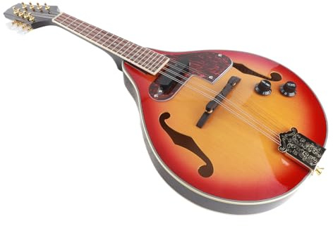 Generic Mandolin Instrument Electric, Mandolin Strings Music Instruments para Adultos Color del Atardecer con Cable de para Adultos Principiantes Adolescentes