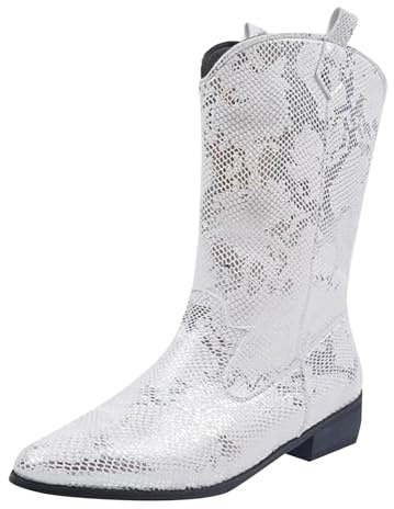 Stövletter dam med klack läder – halvstövlar vintage broderi cowboystövlar halvskaft västerländska stövlar spets tåparti slip-stövlar eleganta damstövlar varma vinterstövlar, KLAR, 40 EU