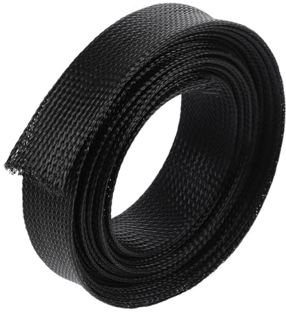 SHINEOFI Black Cable Management Sleeve Meters Protective Wire Sleeve Cover for Data and Network Cables Home Office Wire Organizer