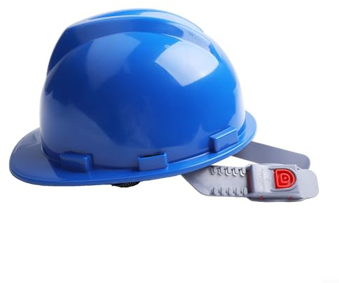 Jotekonoby ABS-Sicherheitshelm für Baustelle – V-Typ-Schutzhelm mit verstellbarer Passform und niedrigem Profil-Design, leichter industrieller Kopfschutz (blau)