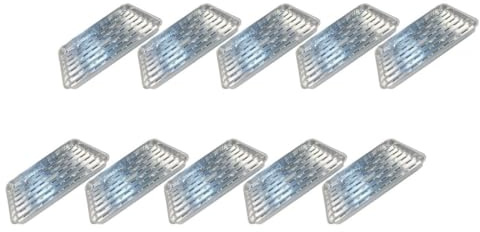 TINEASUR Set 10 Teglie Alluminio Usa e Getta Fori, Resistenti Alte Temperature, per Barbecue, Forno e Frigorifero, Adatte per Casa, Picnic e Feste All’aperto