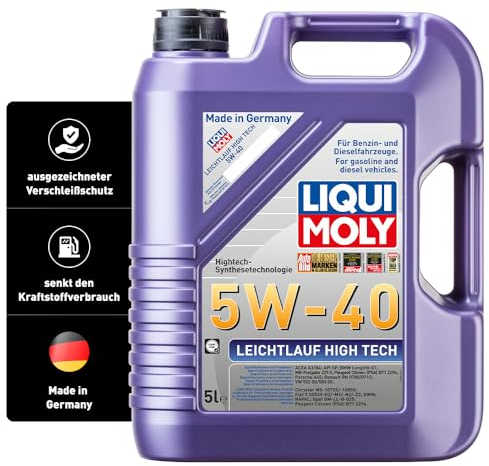 LIQUI MOLY Leichtlauf High Tech 5W-40 | 5 L | Synthesetechnologie Motoröl | Art.-Nr.: 3864