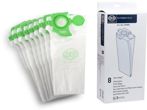 SEBO Felix Dart UltraBag Vacuum Cleaner Upright Dust Bags (Pack of 8)