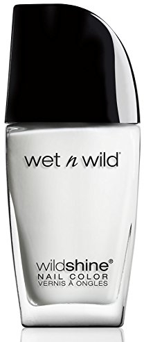 Wet n Wild, Wild Shine Nail Color, Nagellack ohne Formaldehyd, Toluol und Phthalate, langanhaltende Formel die schnell trocknet, French White Crème