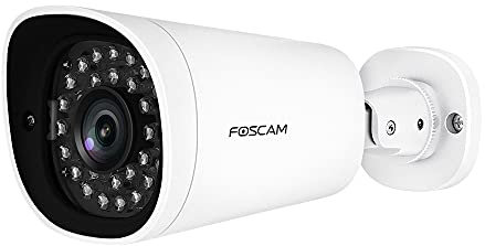 Foscam G4EP 4MP Outdoor PoE IP66 Security Camera, AI Human Detection Alerts, Night Vision, SD Card Slot, Remote Access - Works with Alexa & Google (White)