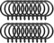 AHUNTTER 50 Pack 38mm Matte Black Metal Curtain Drapery Pole Rings with Curtain Hooks - Smooth Glider Curtain Rail Hanging Rings fit Rods up to 35mm Diameter