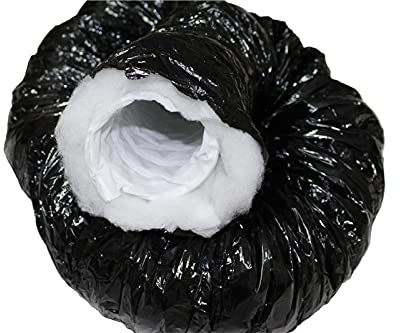 Phonitec Schlauch schwarz 125mm / 1lfm - schallisoliert Flexrohr Schalldämmung Flexschlauch