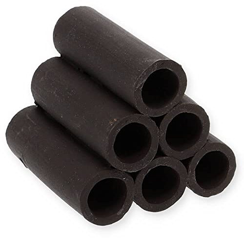 GarPet Aquariendeko Pyramide 6er Garnelenröhre Aquarium Deko Garnelen Garnelenhöhle Krebshöhle Welsröhre Laichröhre Keramik Ton schwarz