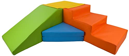 Completo set 4 mattoni blocchi schiuma gioco giocattoli bambini scivolo (colore: giallo, verde, blu, arancione)