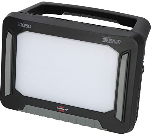 Brennenstuhl Professional Multi Battery LED Hybrid Baustrahler 10050 MH (100W, 12500lm, IP55, kompatibel mit 18V Akkus 10 verschiedener Hersteller, 5m RN-Kabel, ohne Akku, Engineered in Germany)