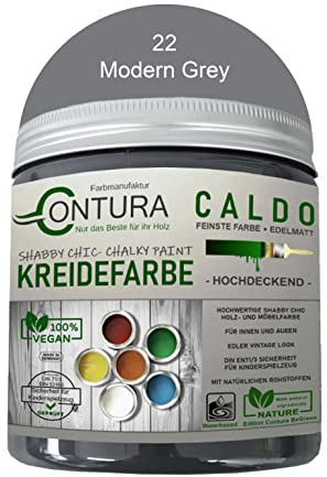 Contura BeGreen 250ml. Kreidefarbe Shabby Chic Möbellack Lack Möbel Farbe Holzlack Natur (22 Modern Grey)