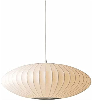 DLSixYi Modern Silk Pendant Lamp Spherical Single Head Chandelier Simplistic Suspension Lighting Fixtures Living Room Bedroom Hotel Hall Cafe Japan Style Hanging Light