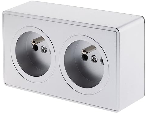 Zenitech Prise Double saillie 2P+T 16A Silver - Vulco