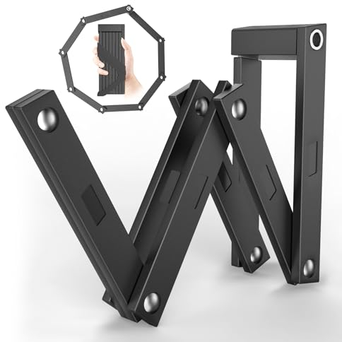 IMAYCC Fahrradschloss Faltschloss Hohe Sicherheit, 120CM Bike Lock mit Halterung, Robustes Faltschloss Fahrrad, Extra Hohen Diebstahlschutz für E-Bike, Rennrad, Motorrad, MTB in schwarz, Etc.