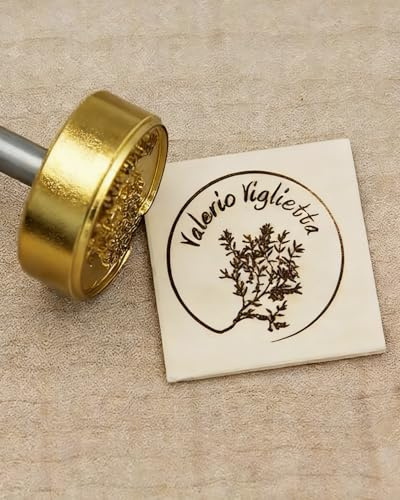 Branding Eisen Custom Logo Design Holz Brennen Stempel Branding Eisen Kit für Holz Leder Branding (3,8 x 3,8 cm)