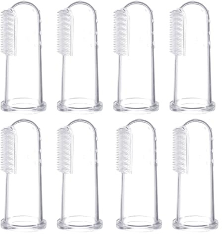 TNSRAY Bébé Brosse à dents Bébé Doigt Brosse à Dents Doigt, 8 Pièces Bébé Brosse à dents Bébé Doigt Brosse à Dents Doigt Pour Bébé Soins Dentaires Enfants Silicone Doigt Soins, Soins bucco-dentaires