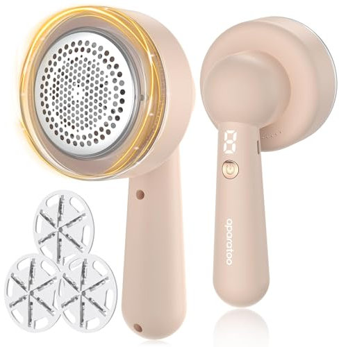 Bobble Remover for Clothes, 8W Powerful Electric Lint Remover With 3 Speeds, Fabric Shaver Rechargeable with 3 Shaving Heads, Fluff Shaver Brush Fuzz Debobbler for Clothes Blanket Carpet Bobbles Sofa