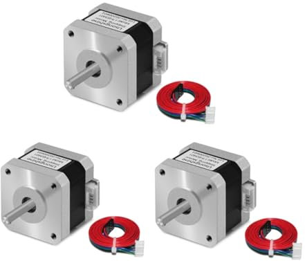 JRXFXEKW 4-lead Nema17 Stepper electronic starter 42 electronic starter High torque 1.5A 17HS4401 for CNC milling machine 3D printer Nema 17 electronic starter (17HS4401 X 3PCS)