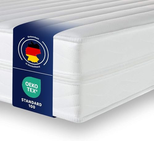 Träumegut24 HydroCell 7-Zonen Matratze 140x200 cm | Härtegrad wählbar | Höhe 16cm | Ergonomische Kaltschaummatratze | Oeko-TEX® | (H4, 140x200cm, 16cm)