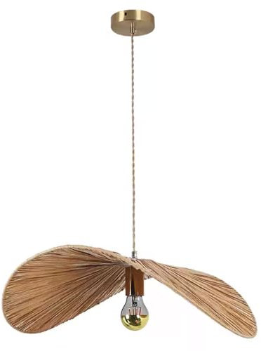 CWVYKNP Lampe À Suspension Tissée En Corde De Paille Lampe À Suspension De Restaurant De Style Japonais Lampe En Rotin Lampe D'escalier 80cm Luminaire Suspendu Au Plafond De Personnalité, Pour Cuisine