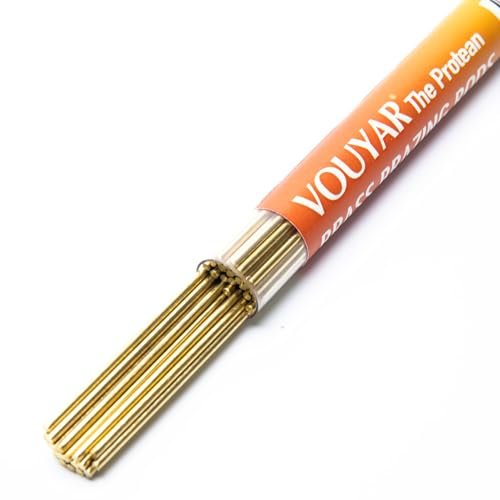 40 pcs Brass Brazing Rods Easy Flow Welding Rods Solid Round Sticks Diameter 1/16” x Length 10” Copper Zinc Tin Silicon Alloy Simple DIY Soldering for Aluminum & Zinc based Metals Gas Welding