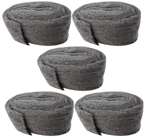 Gatuida Laine D’acier 5 Pièces Bouchon Multiusage Pour Joint De Porte De Garage, Fissures Murales Et Ventilation, Paille De Fer Résistante Et Anti-infiltration Pour Entretien Industriel Et Maison