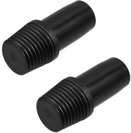 2pcs Connector Adapter Extension Pole Whisk Broom Handles Threaded Tip Repair Kit Broom Handle Threaded End Plastic Thread Tip Tips for Handle Threaded Tip Replacement Black Generic