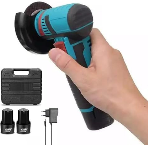 SVE Mini smerigliatrice angolare wireless 300 W - Radiale con 2 batterie ricaricabili - Precisione e potenza per tagli efficienti