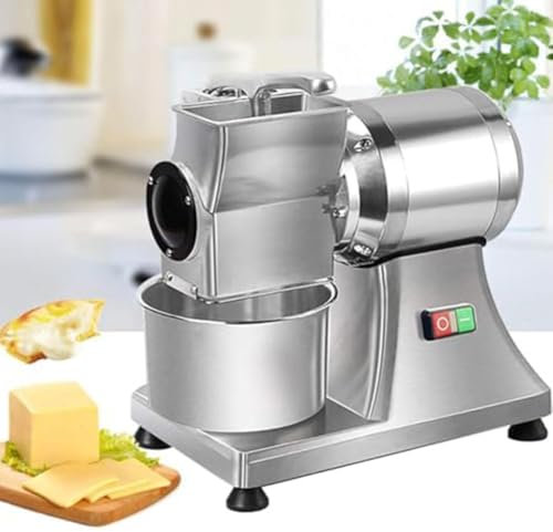 Rallador De Queso, Mantequilla, Pan Y Salvado, 550W, Molinillo Rotatorio Eléctrico De Mantequilla, 40 Kg/H, Rallado Rápido, Cubo Receptor De Acero Inoxidable, Para Restaurantes Y Panaderías