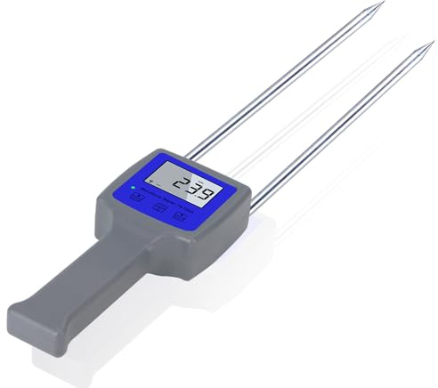 Misuratore Umidità, TK100W Misuratore di umidità professionale ad alta precisione for polvere di segatura di legno, polvere di bambù, balle di fieno, torba, igrometro