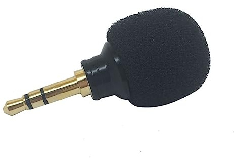 Milisten Kleiner Stereo Mikrofon für Sprachaufzeichnung, Chatten, Laptop | Mobiltelefon, Pc, Schwarz, Metallausführung, 50g, für Smartphones, Leicht Mitzunehmen