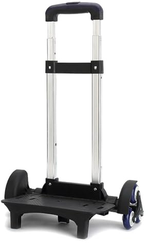 Carro plegable con asa telescópica, equipaje de mano de viaje para mochilas escolares plegables con asa telescópica para mochila escolar