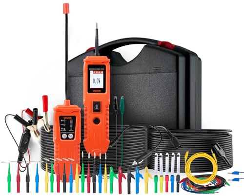 VEVOR Testeur de Circuit Automobile 8-35 V DC, Testeur de Tension avec Écran Couleur TFT et Éclairage, Sonde avec Câble 6 m, pour Test de Polarité Résistance Continuité Traçage de Ligne Diode