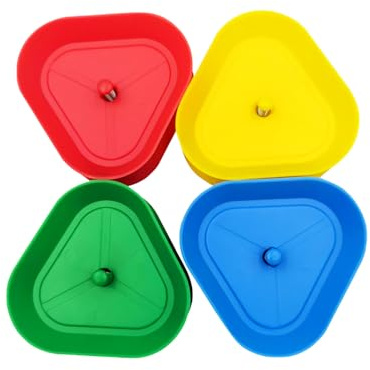 Weiyidea 4 Stück Spielkartenhalter, Dreieckiger Kartenständer Ohne Hände, Spielkartenständer Kartenhalter Freisprech Spielkarten Halter Für Behinderte, Kinder, Erwachsene, Senioren