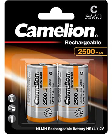 Camelion NH-C2500BP2 Rechargeable battery Níquel-metal hidruro (NiMH) - Pilas (Rechargeable battery, Níquel-metal hidruro (NiMH), 1,2 V, 2 pieza(s), 2500 mAh, Plata)