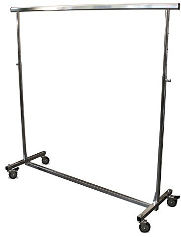 GERSO Reiserollständer höhenverstellbar und klappbar verchromt (150cm Breite) ideal für Modehäuser