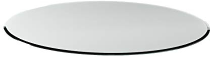 Bodenplatte G22 Elipse 6 mm x 1500 mm x 1200 mm ESG mit 18mm Facette und Dichtlippe Funkenschutzplatte Glasplatte Kaminplatte Funkenschutz Ofenplatte Kaminglas