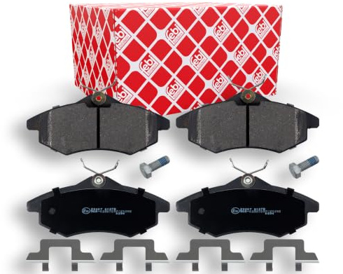 febi bilstein 16590 Bremsbelagsatz mit Befestigungsmaterial, 1 Stück | Kompatibel mit: CITROËN C2, C2 ENTERPRISE, C3 I, C3 II