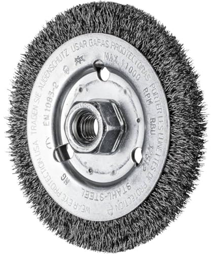 PFERD TOOLS Rundbürste ungezopft RBU | Ø 125x12mm M14 Stahl-Draht-ø 0,30 | 43502301 – für Winkelschleifer