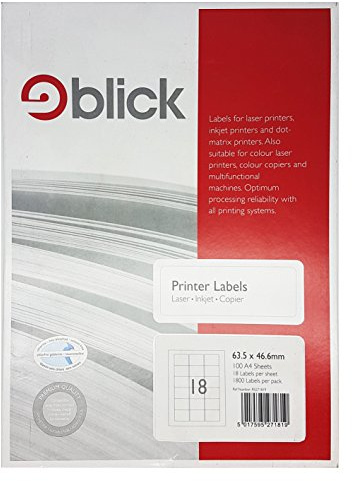 Blick Computer-Etiketten - 100 Blatt - 99, 1 mm x 93, 1 mm