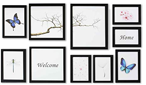 accent by nielsen Bilderrahmen Set 10 Stk., Schwarz, Außenformat: 81,5x55x2,5 cm