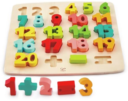 Hape E1550 Chunky Number Puzzle, Multi-Colour, 5'' x 2''
