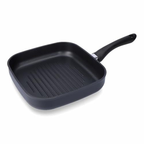 GOURMET KITCHEN® Grillpfannen Black Plus Whitford Technologie, geeignet für alle Wärmequellen, leichte Reinigung und maximale Haltbarkeit, hergestellt nach EU-Normen, Aluminiumguss